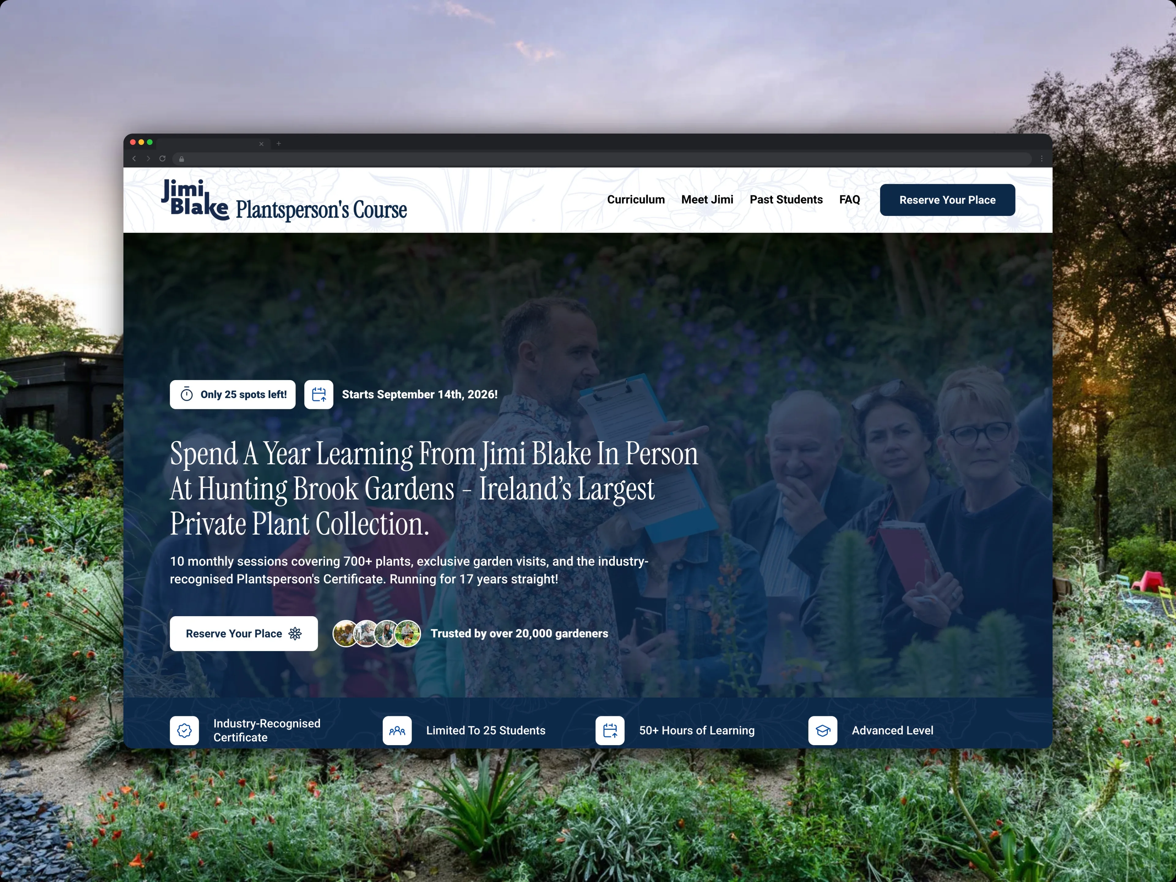 Hunting Brook Gardens website