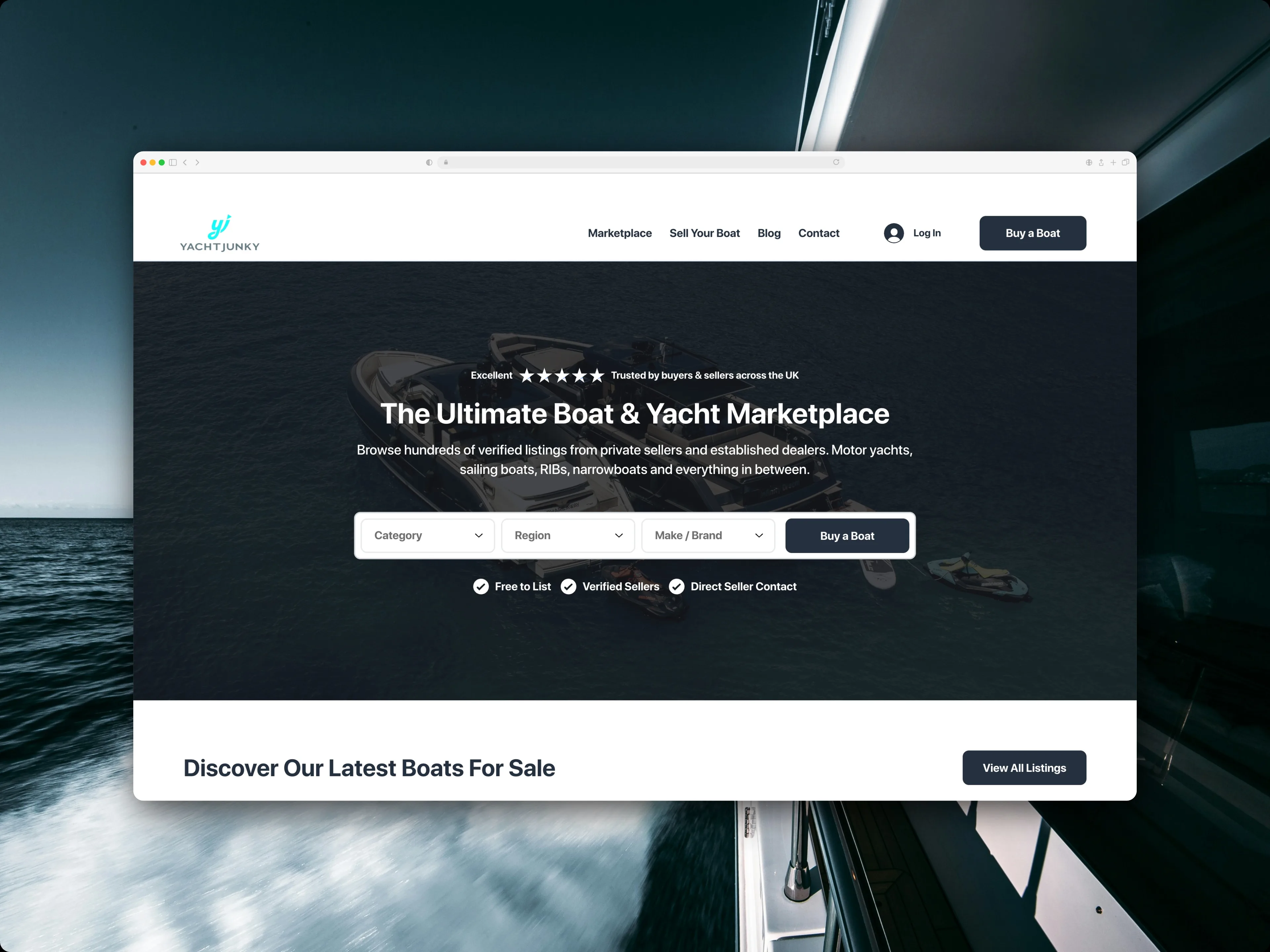 Yacht Junky website