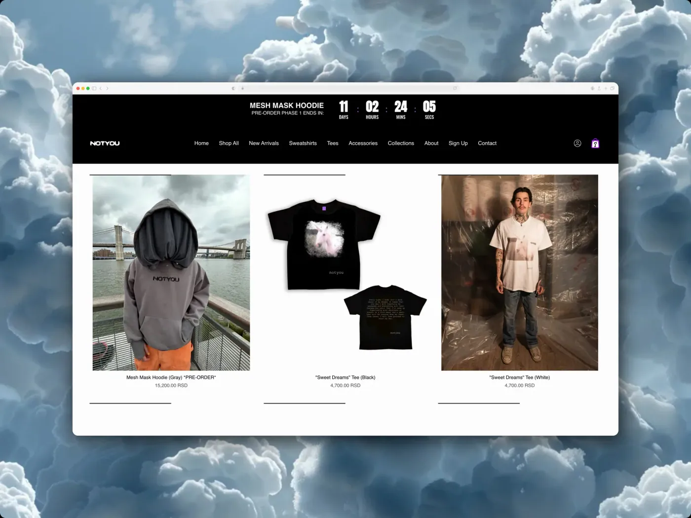 NotYou Brand website