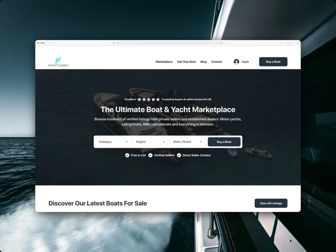 Yacht Junky website